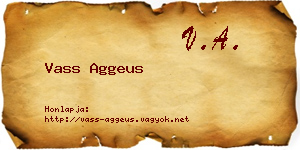 Vass Aggeus névjegykártya