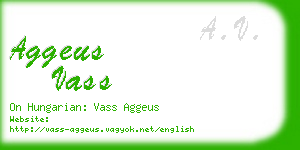 aggeus vass business card
